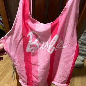 Barbie Pink and Red Striped Swimsuit NEW